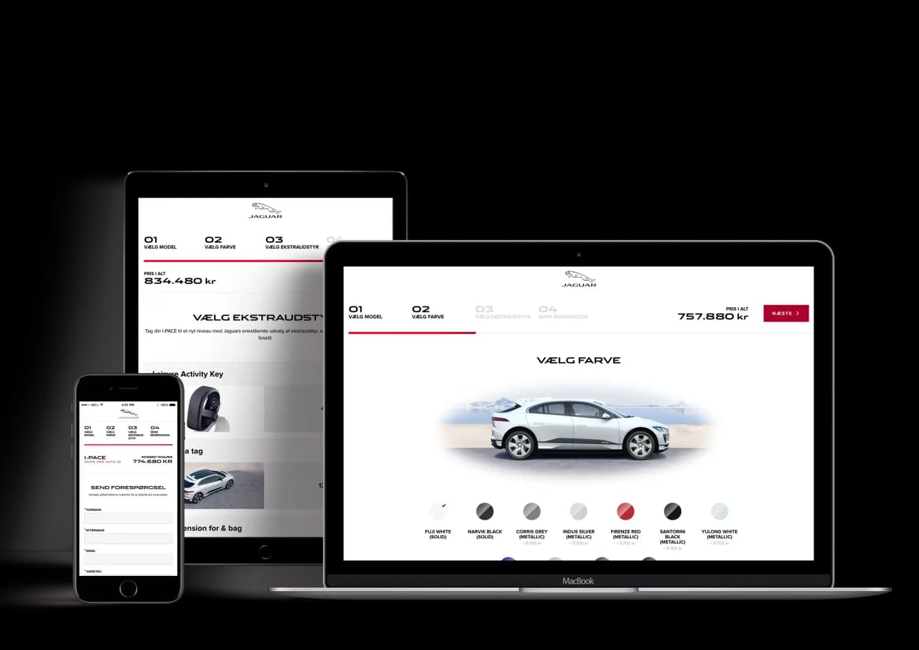 Jaguar Site on different devices