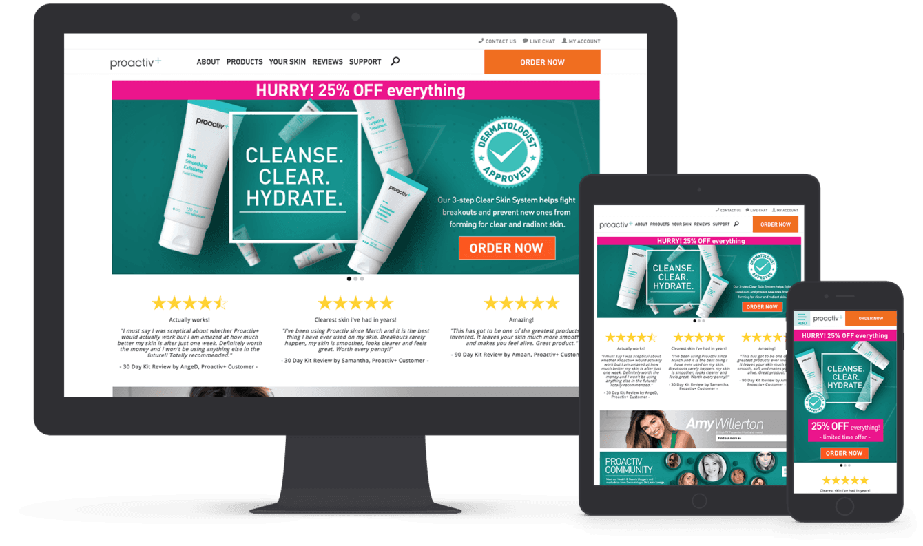 Proactiv Site on devices