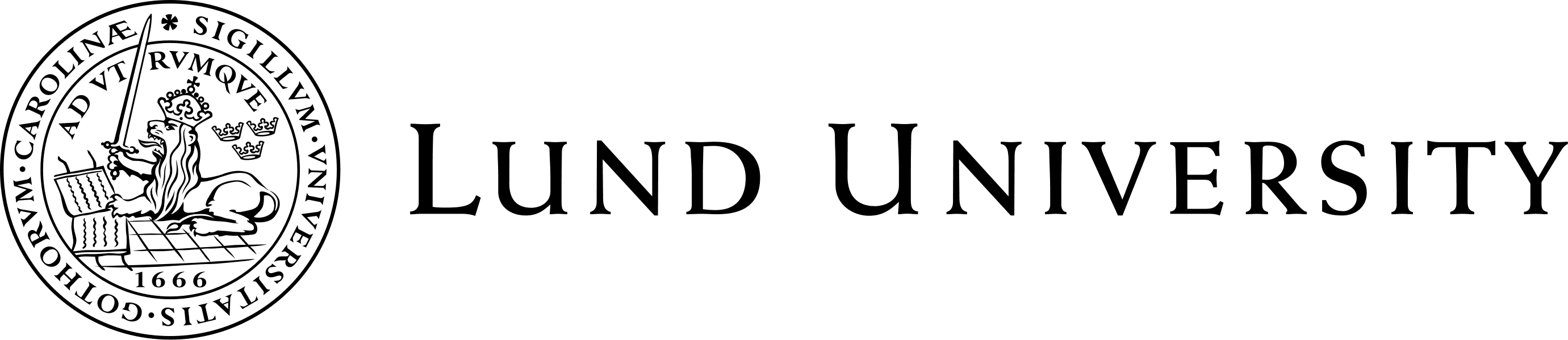 Lund University Stacked Logo B&W