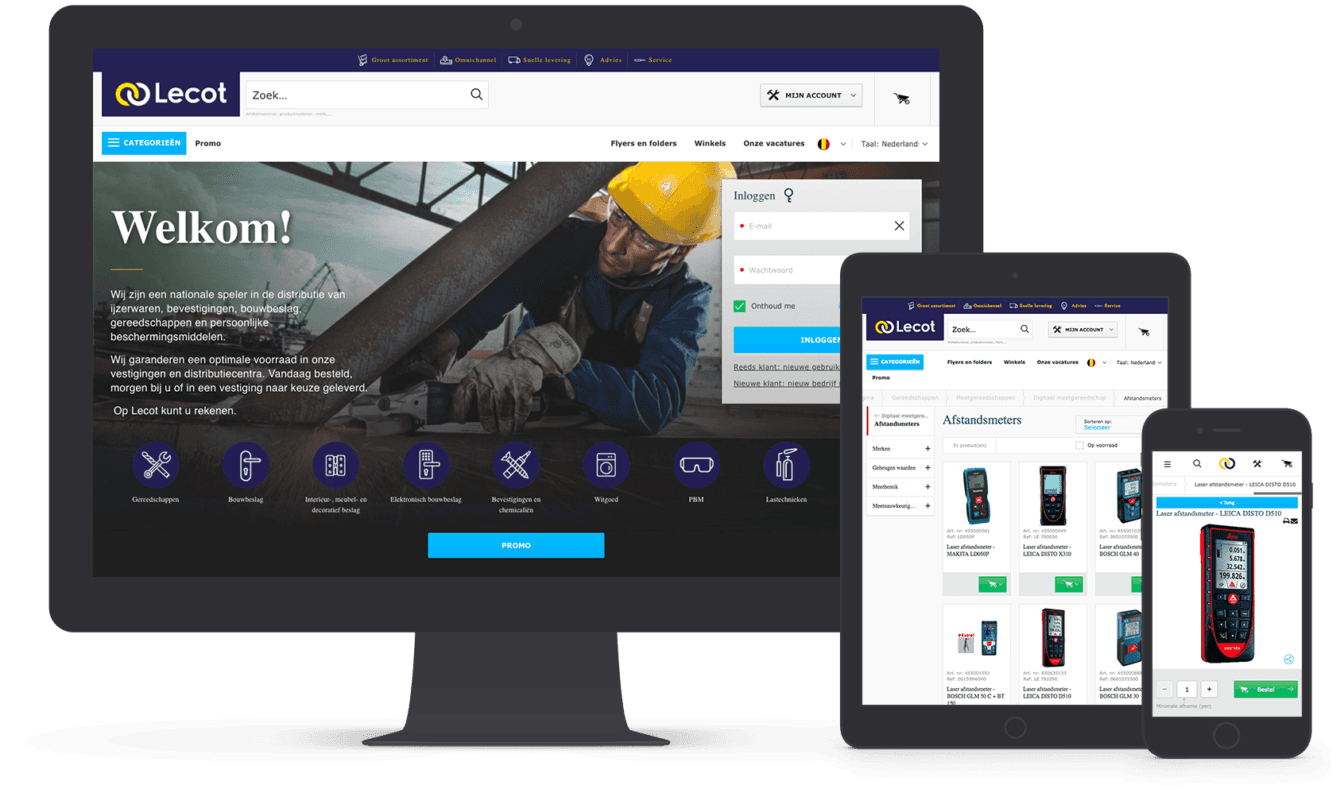 Lecot Site on different devices