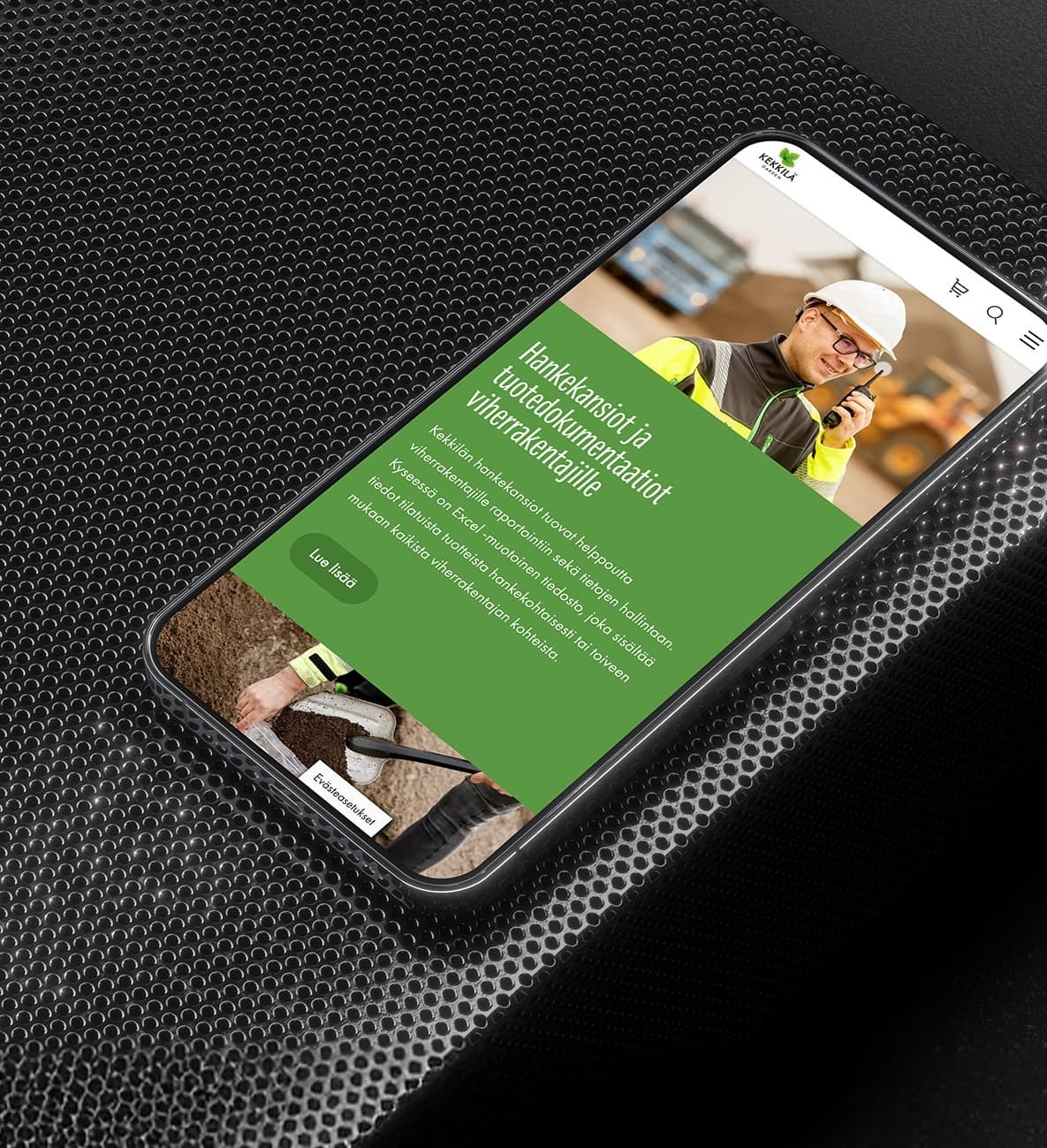 Kekkila Site on the phone