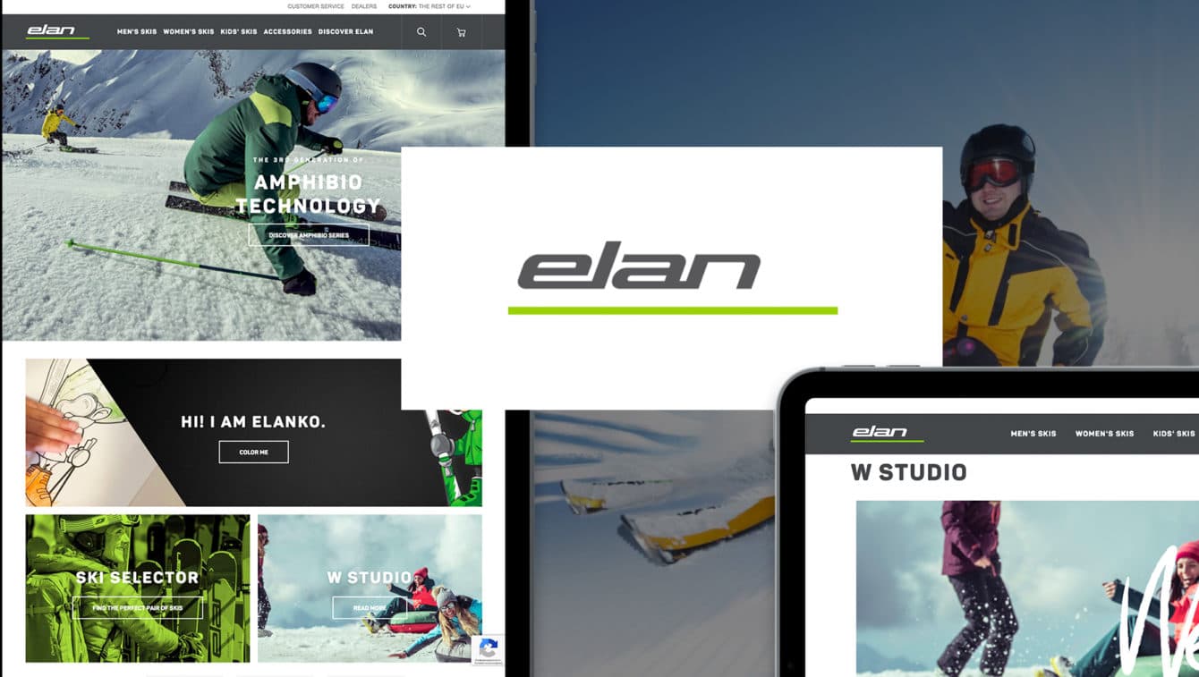 elan skis site mock ups