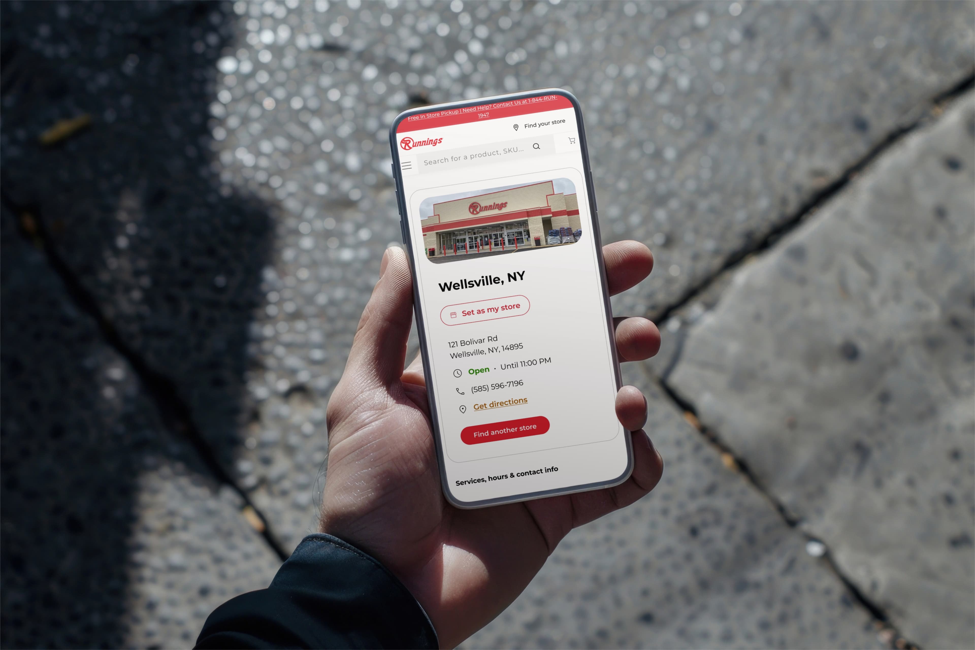 Runnings big phone image for app builder