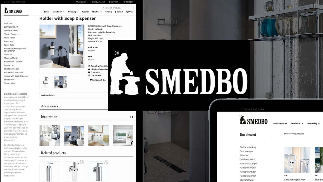 Smedbo site on the tablet