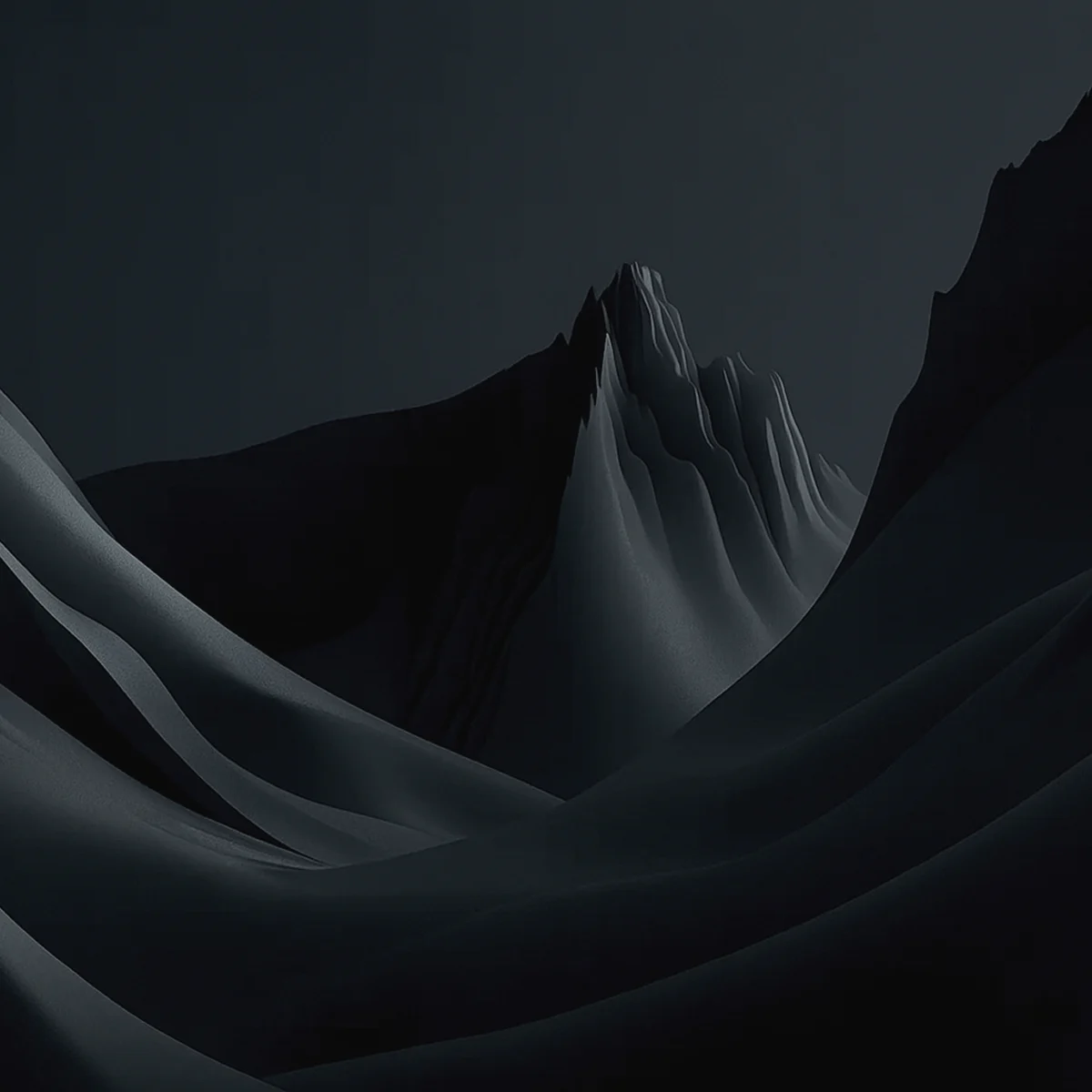 Dark abstract mountain