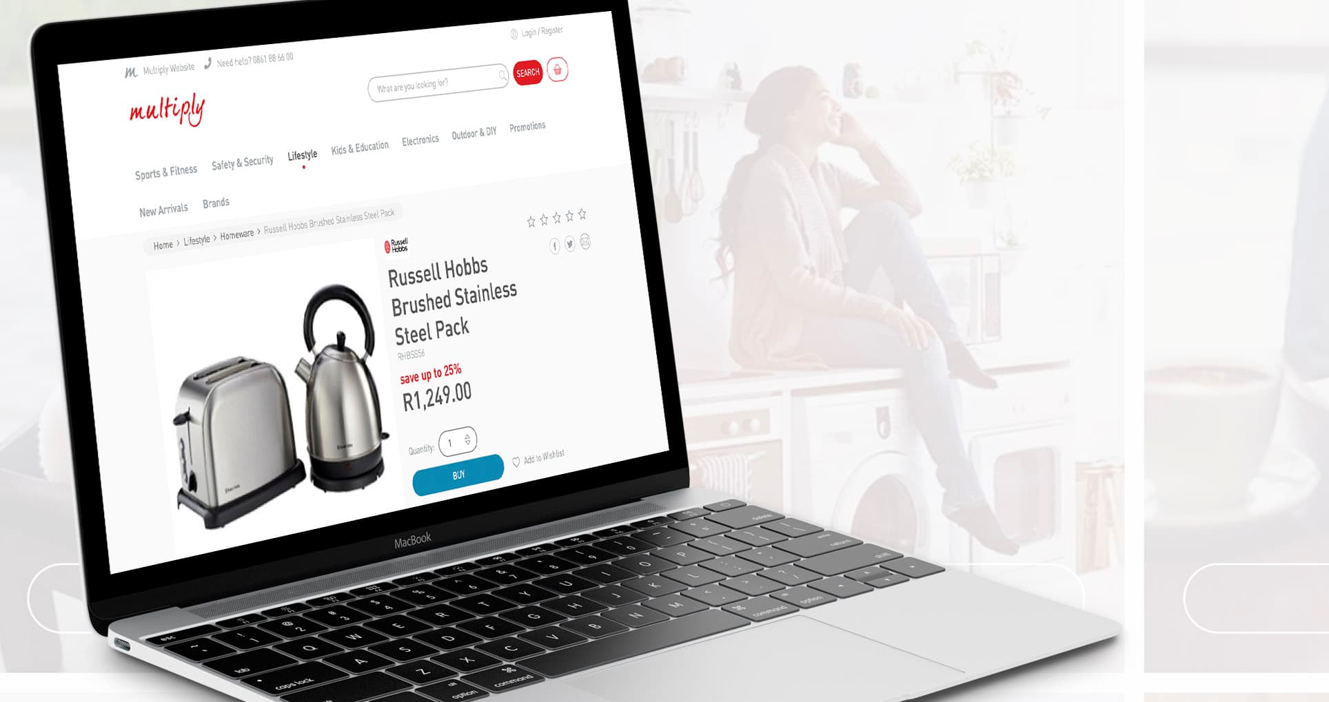 multiply site on the laptop