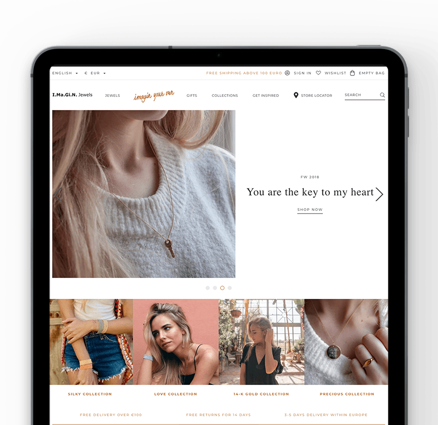 Vaimo & Imagin Jewels eCommerce site