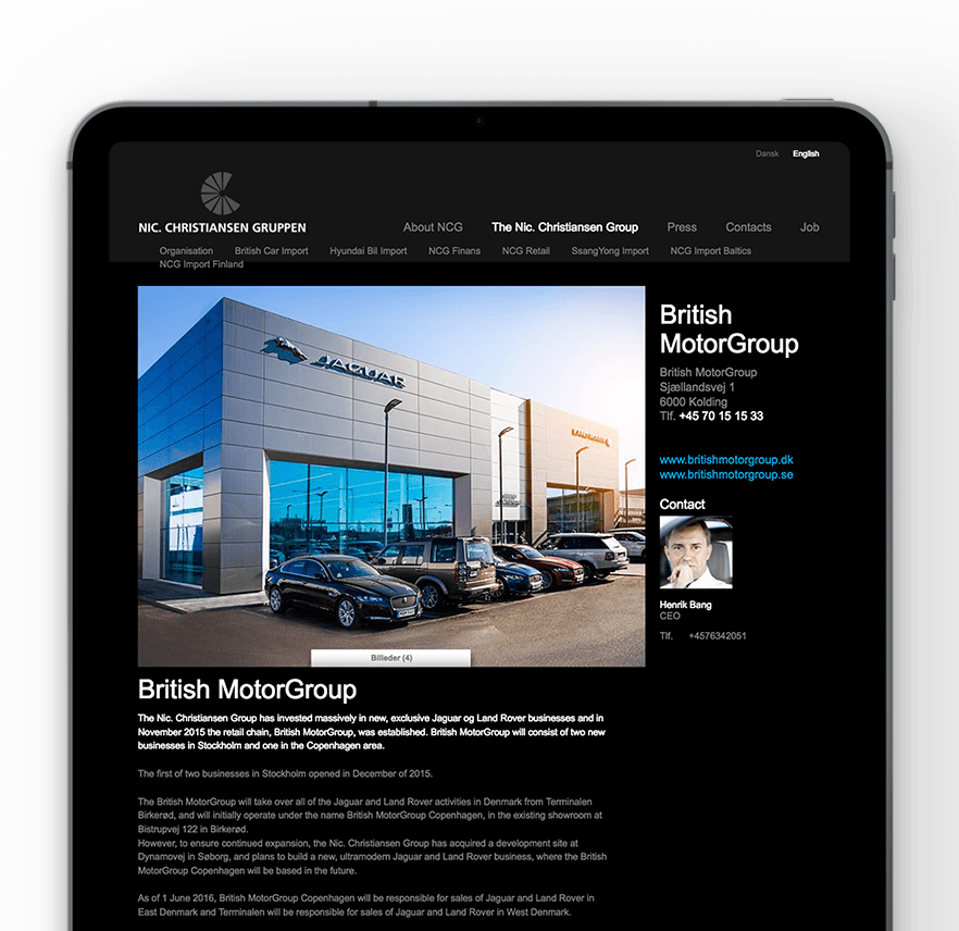 Jaguar eCommerce site