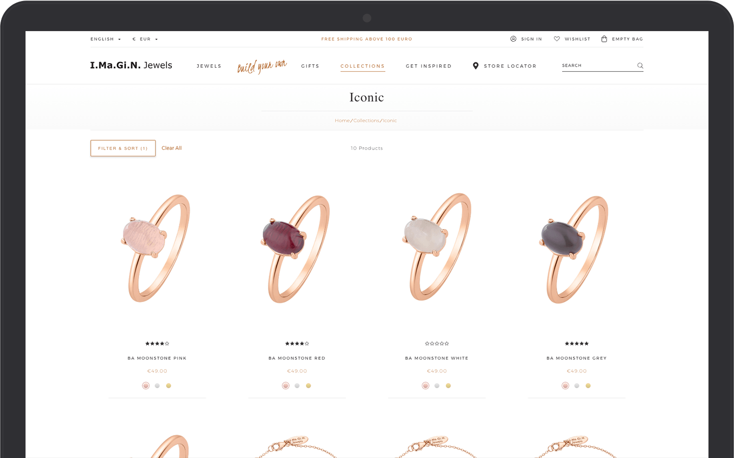 Vaimo & Imagin Jewels eCommerce site
