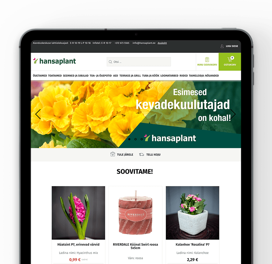 Hansaplant & Vaimo - eCommerce site