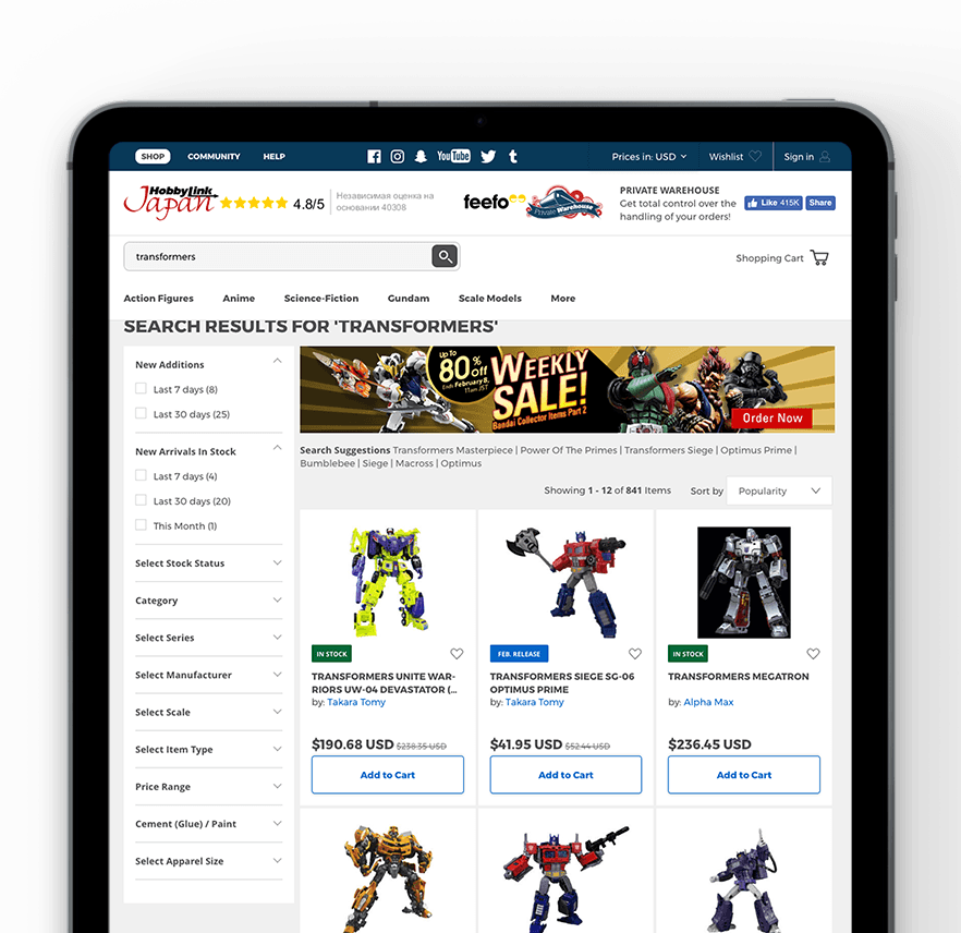 Vaimo & HobbyLink Japan New eCommerce Site