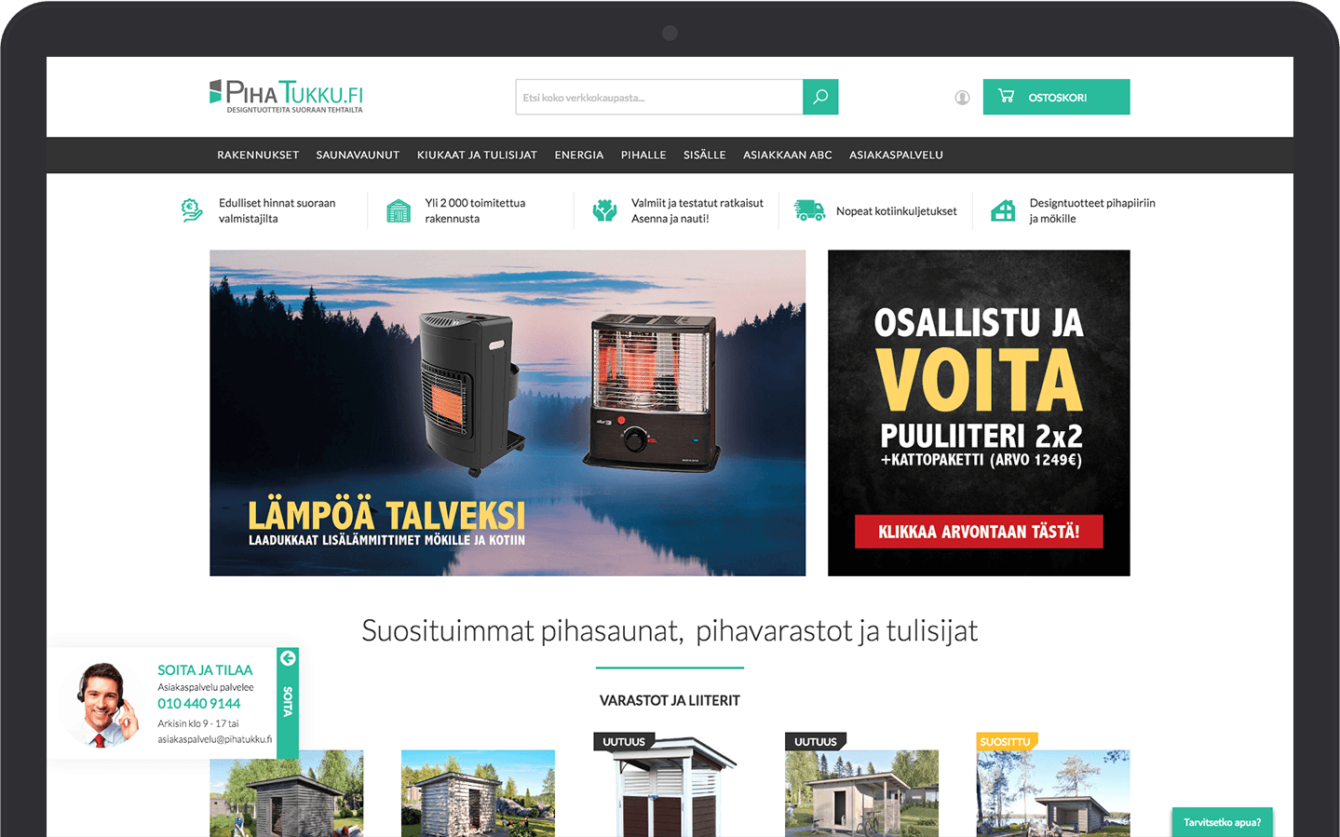 Pihatukku & Vaimo eCommerce Magento site