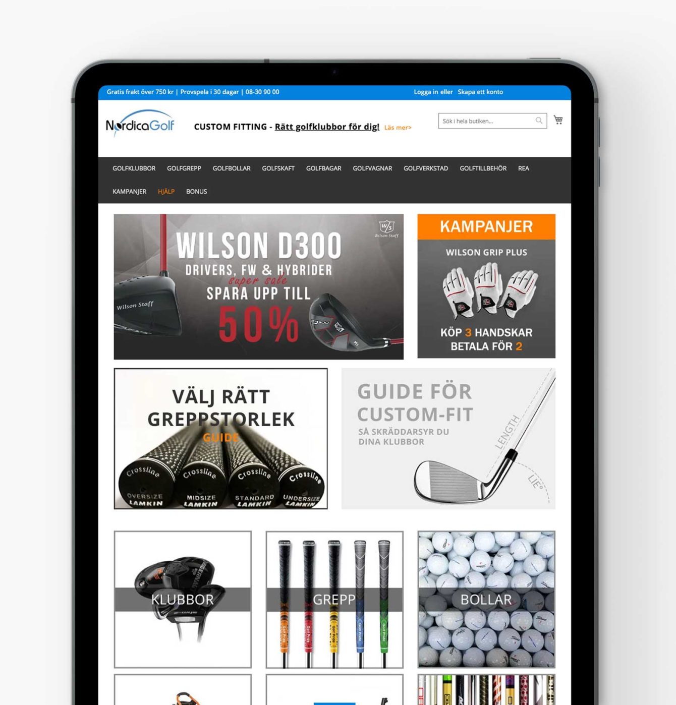 NordicaGolf Magento 2 Implementation by Vaimo and Klarna Smooth Checkout