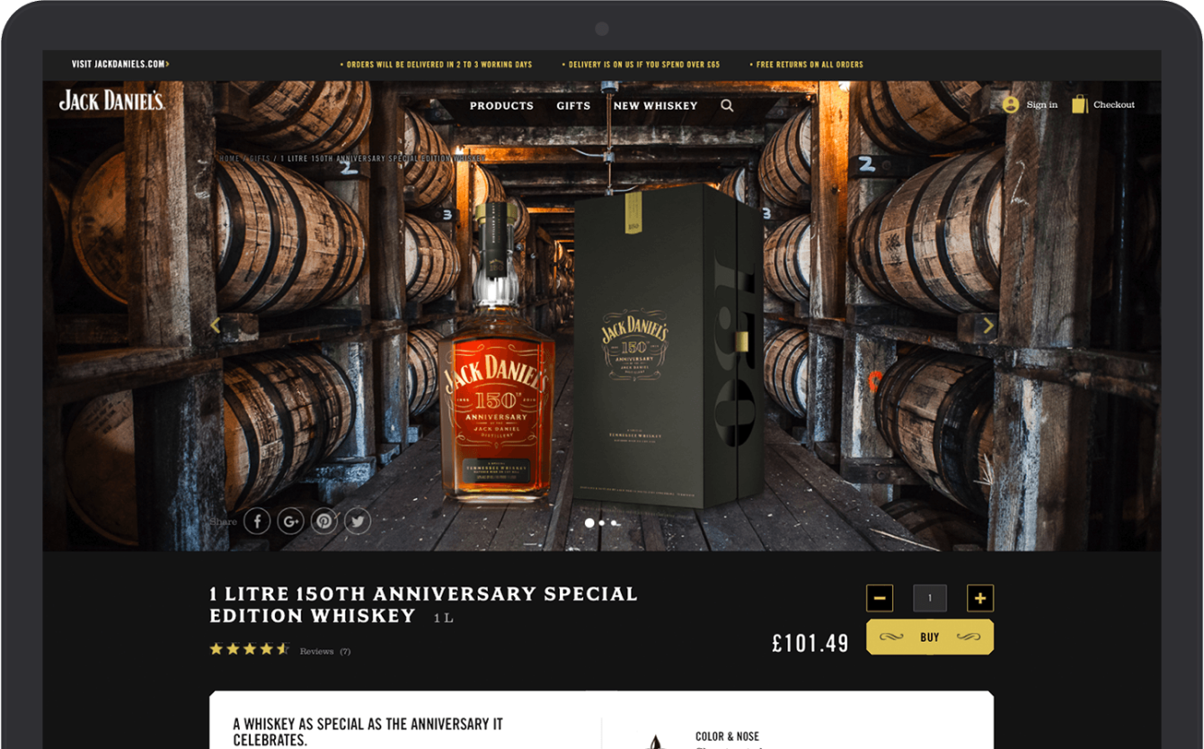 Vaimo & Jack Daniels Magento eCommerce site