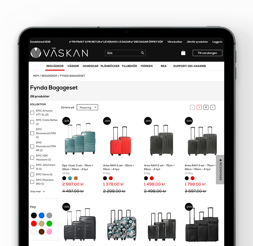 Väskan & Vaimo eCommerce Magento Development Site