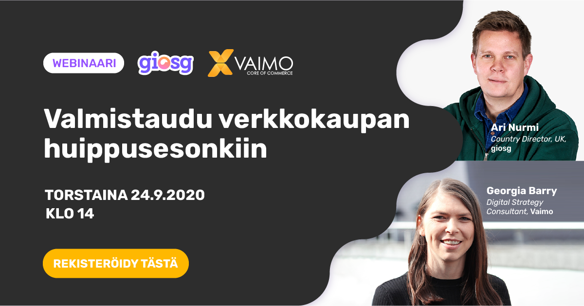 Giosg & Vaimo webinaari