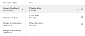 Google Universal Analytics (UA) views