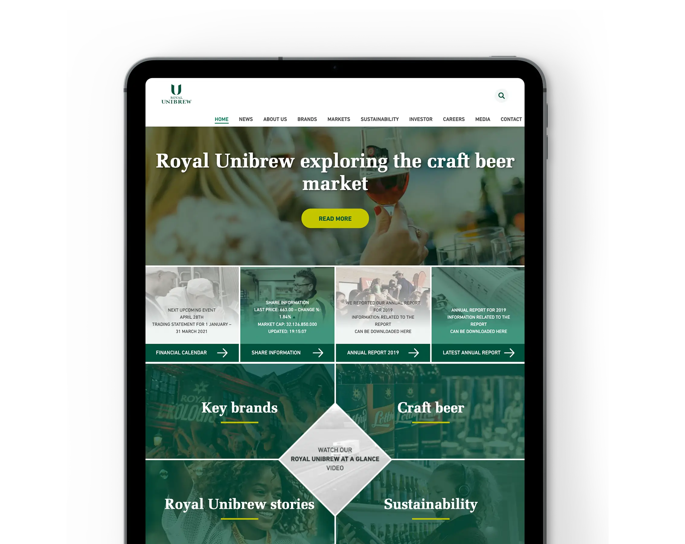Royal Unibrew iPad