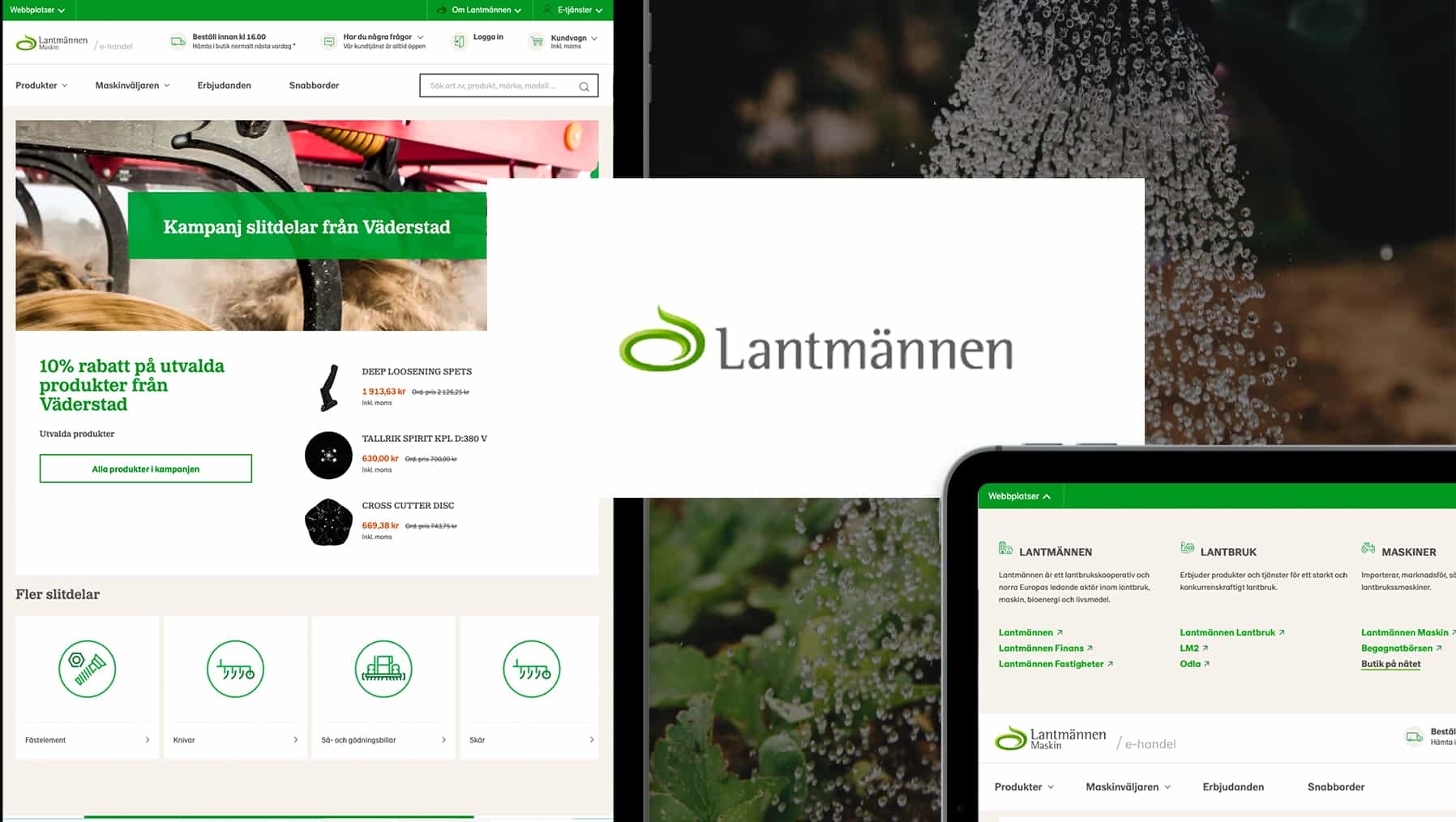 Lantmännen b2b ecommerce design