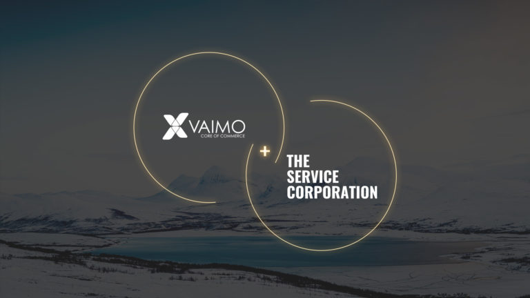 Image showing interlocking logos of Vaimo and The Service Corporation.