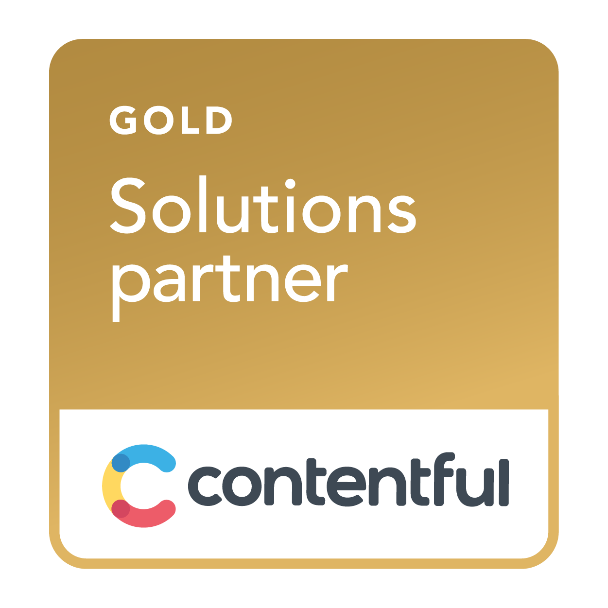 Contentful gold solutions partner badge