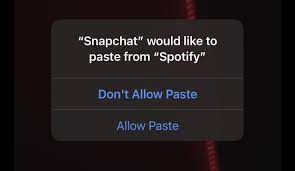 Example of pasting between applications