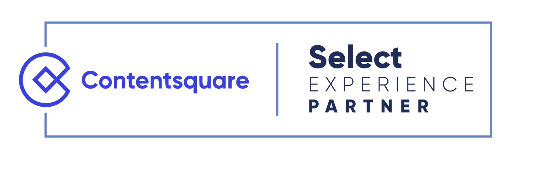 Badge showing Contentsquare Select Experience Partner emblem.