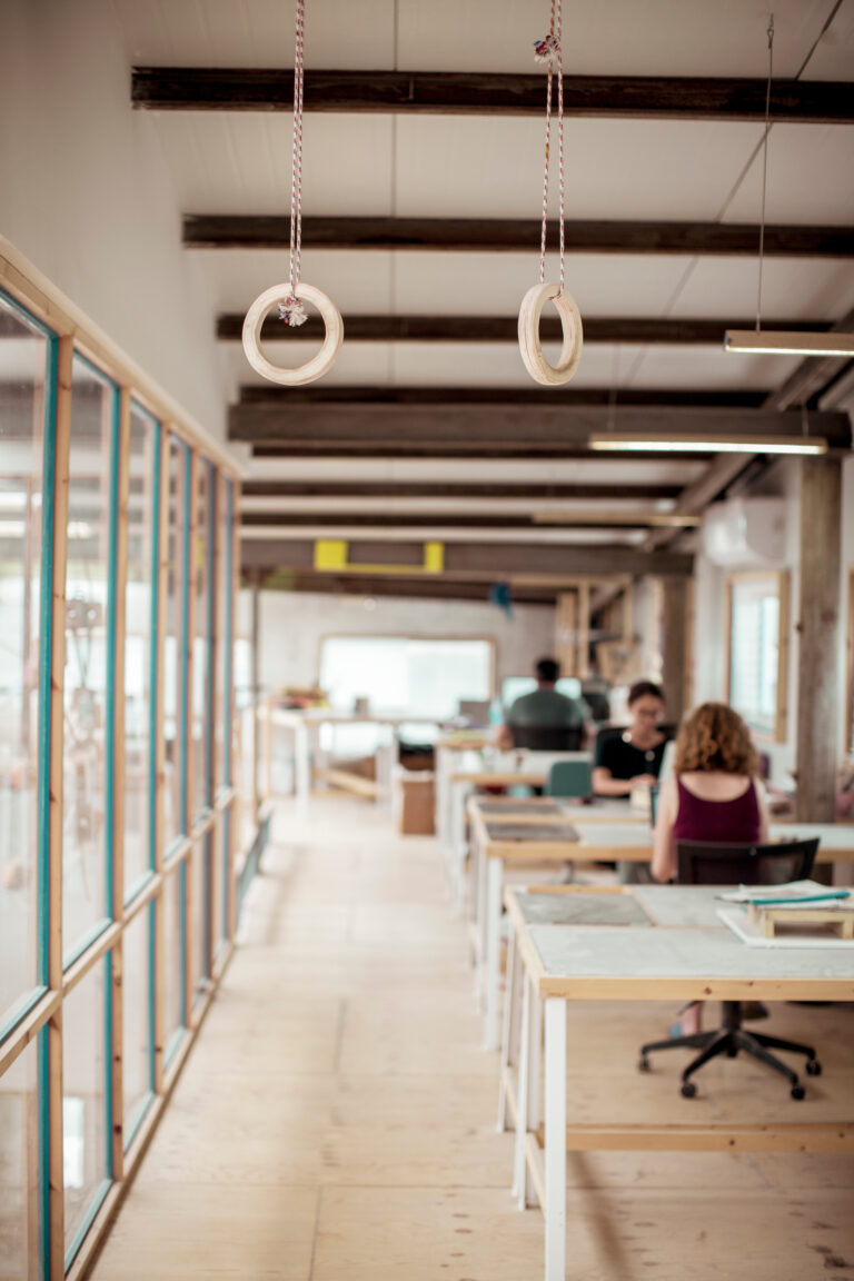 Serene office setting.