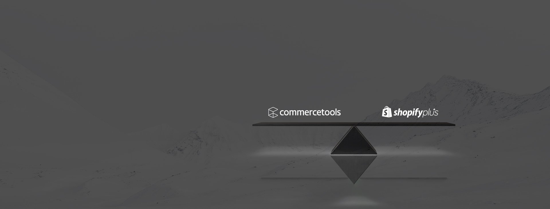 Abstract image showing commercetools and Shopify Plus logos