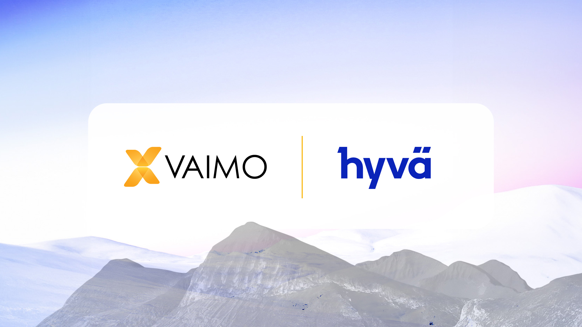 Vaimo Hyva header image containing both logos