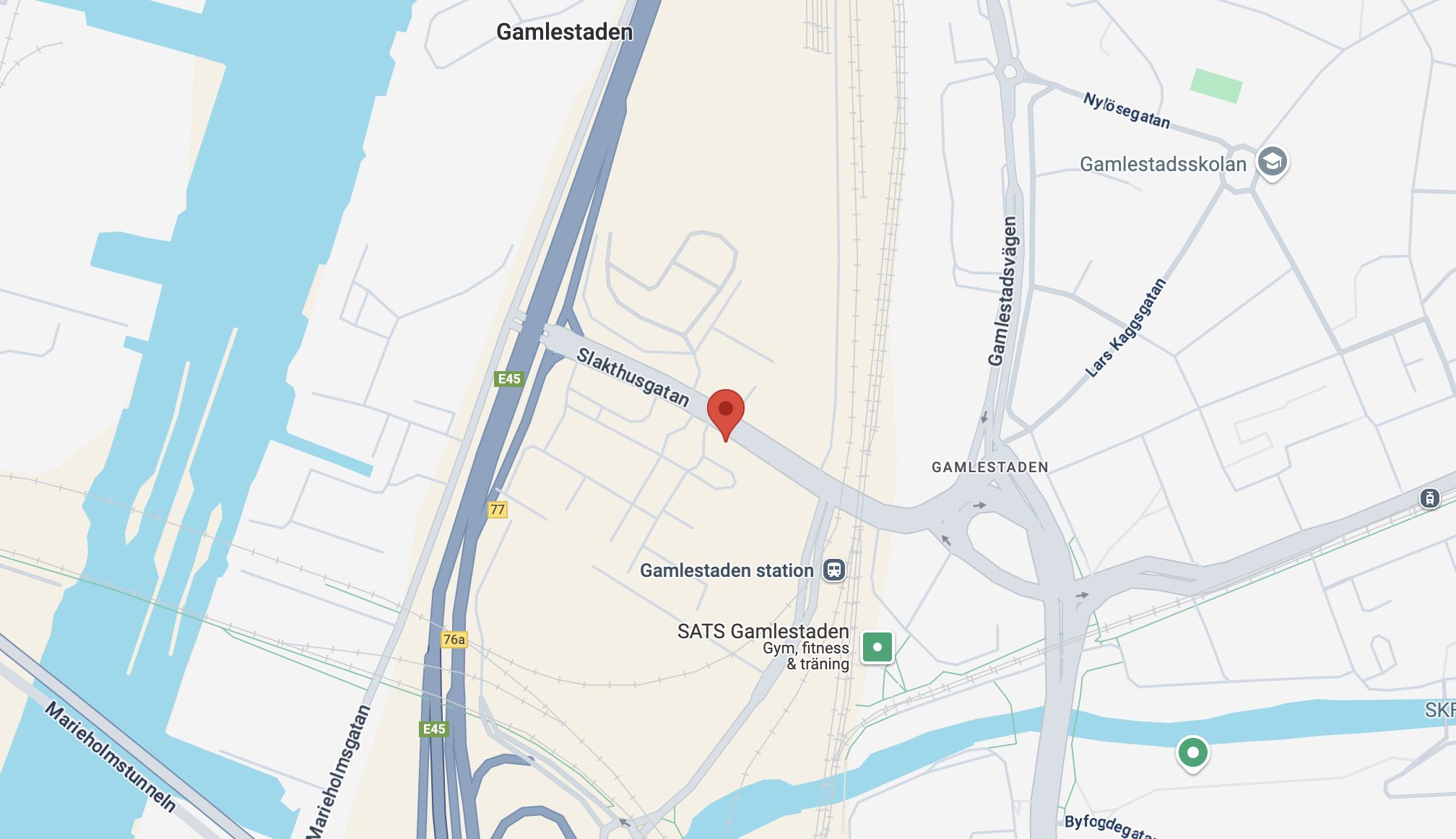 Screenshot of the location of the Gothenburg office on Google Maps