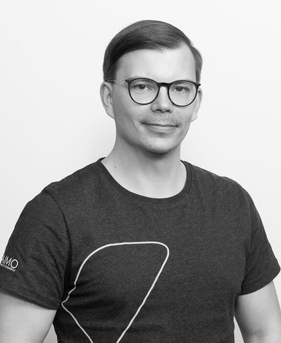 Black and white image of Marko Rytkönen