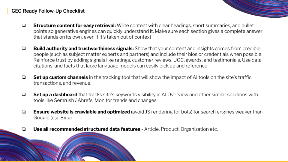 Image of GEO checklist