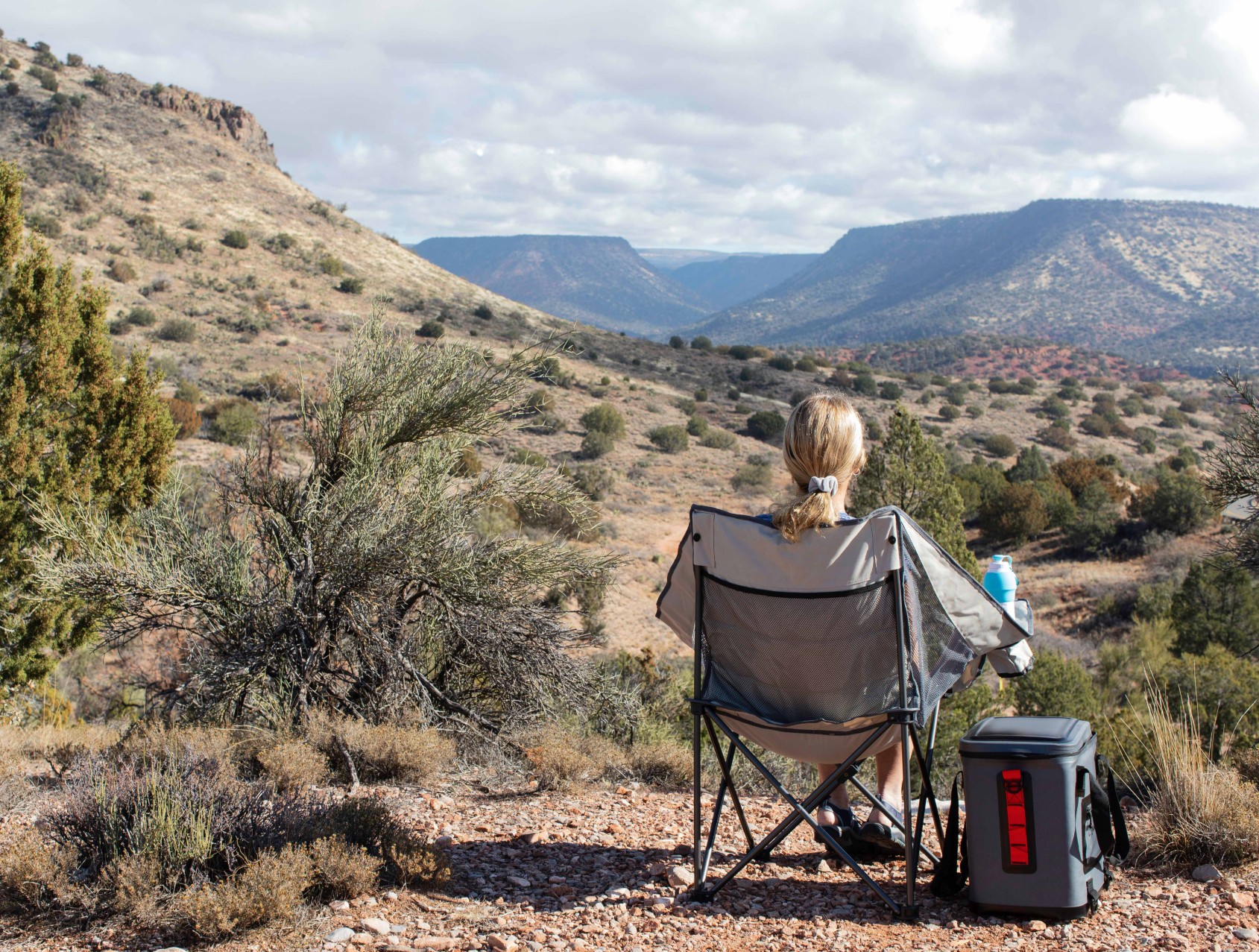 Woman sitting in chair