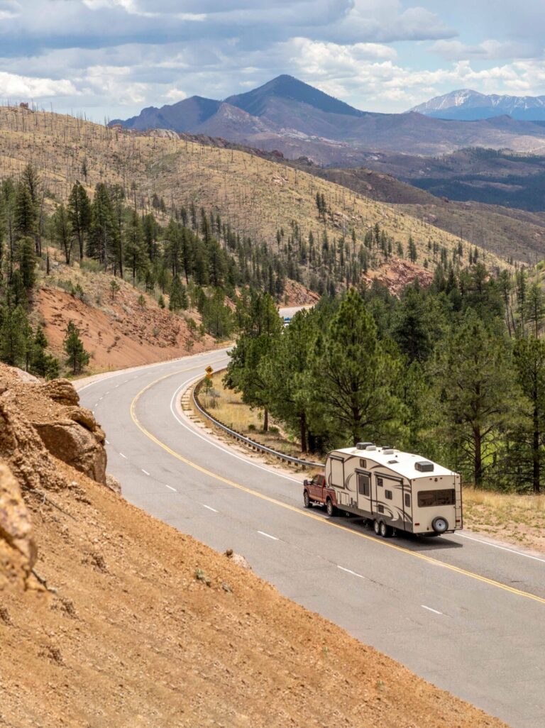 lippert camper van on road image