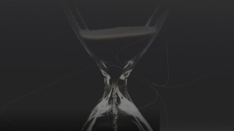 background image showing hourglass